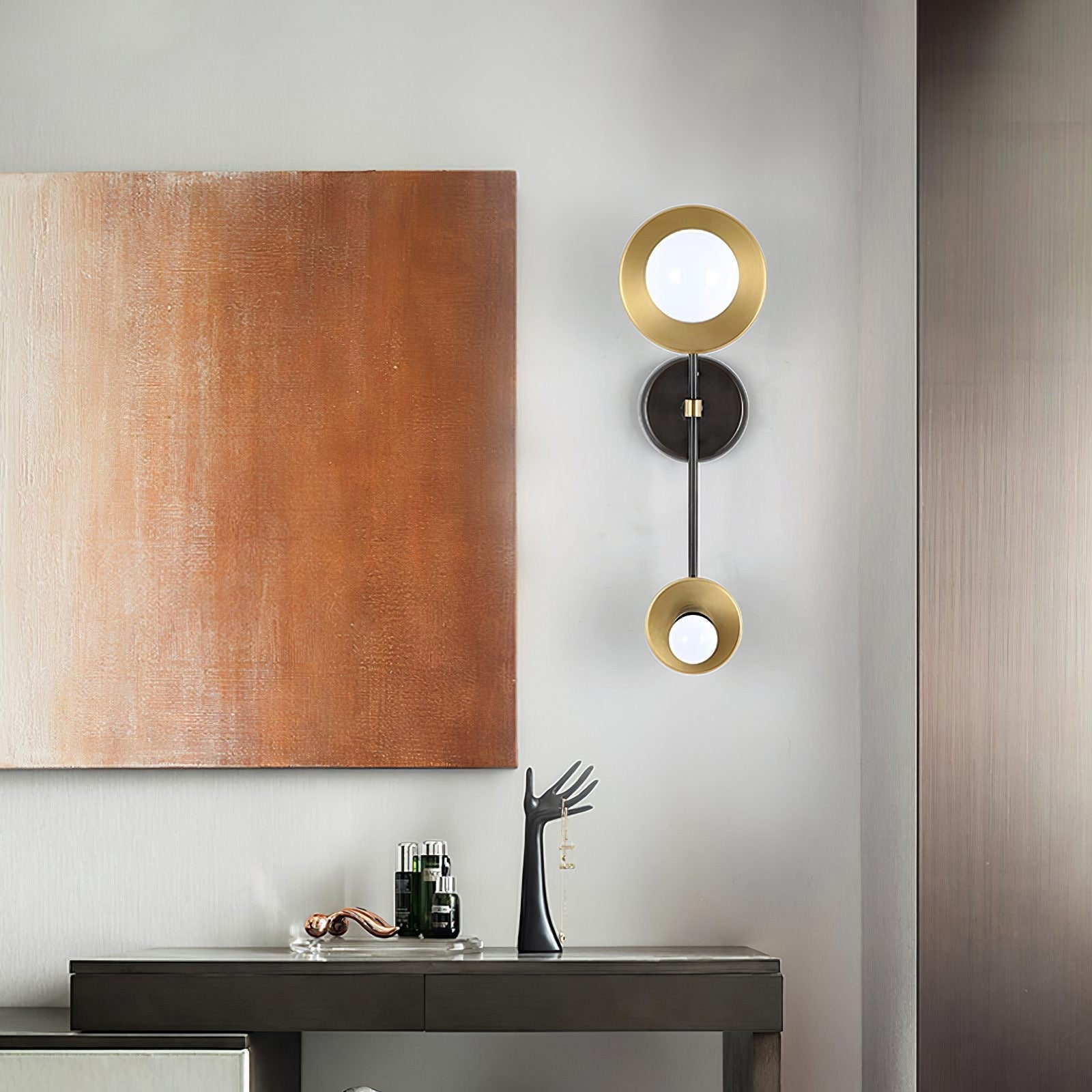 Nicole Balanced Glass Globe Wall Sconce