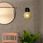 Nicole Balanced Glass Globe Wall Sconce