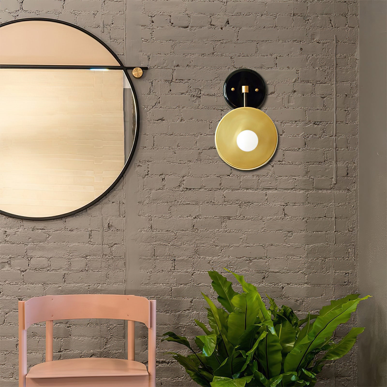Nicole Balanced Glass Globe Wall Sconce