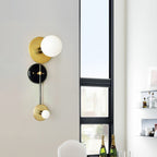 Nicole Balanced Glass Globe Wall Sconce