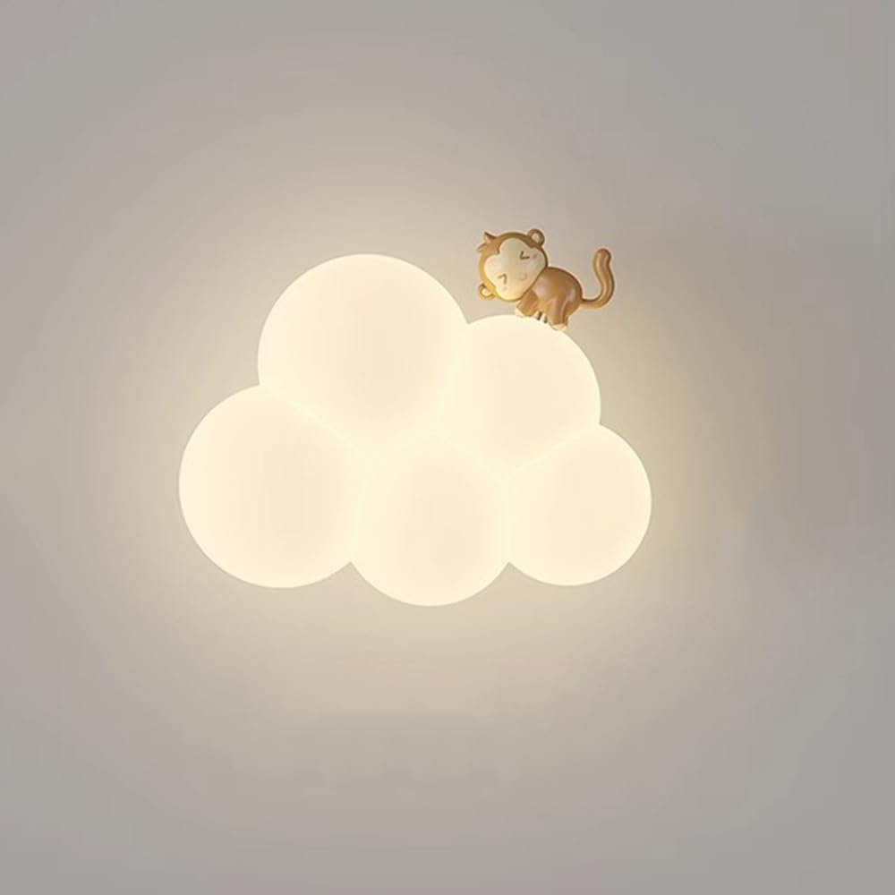 NimbusGlow: Children's Night Light as LED Cloud Lamp with Safe Wall Mount & Warm Light – for Toddlers & Bedtime Stories