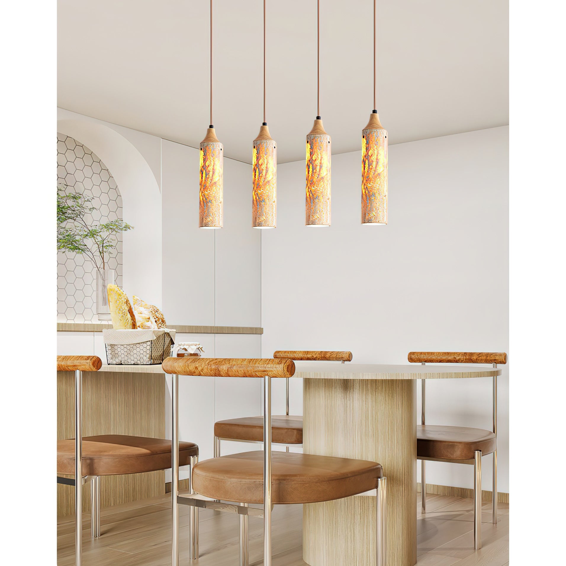 Nocni Natural Travertine Pendant Lamp