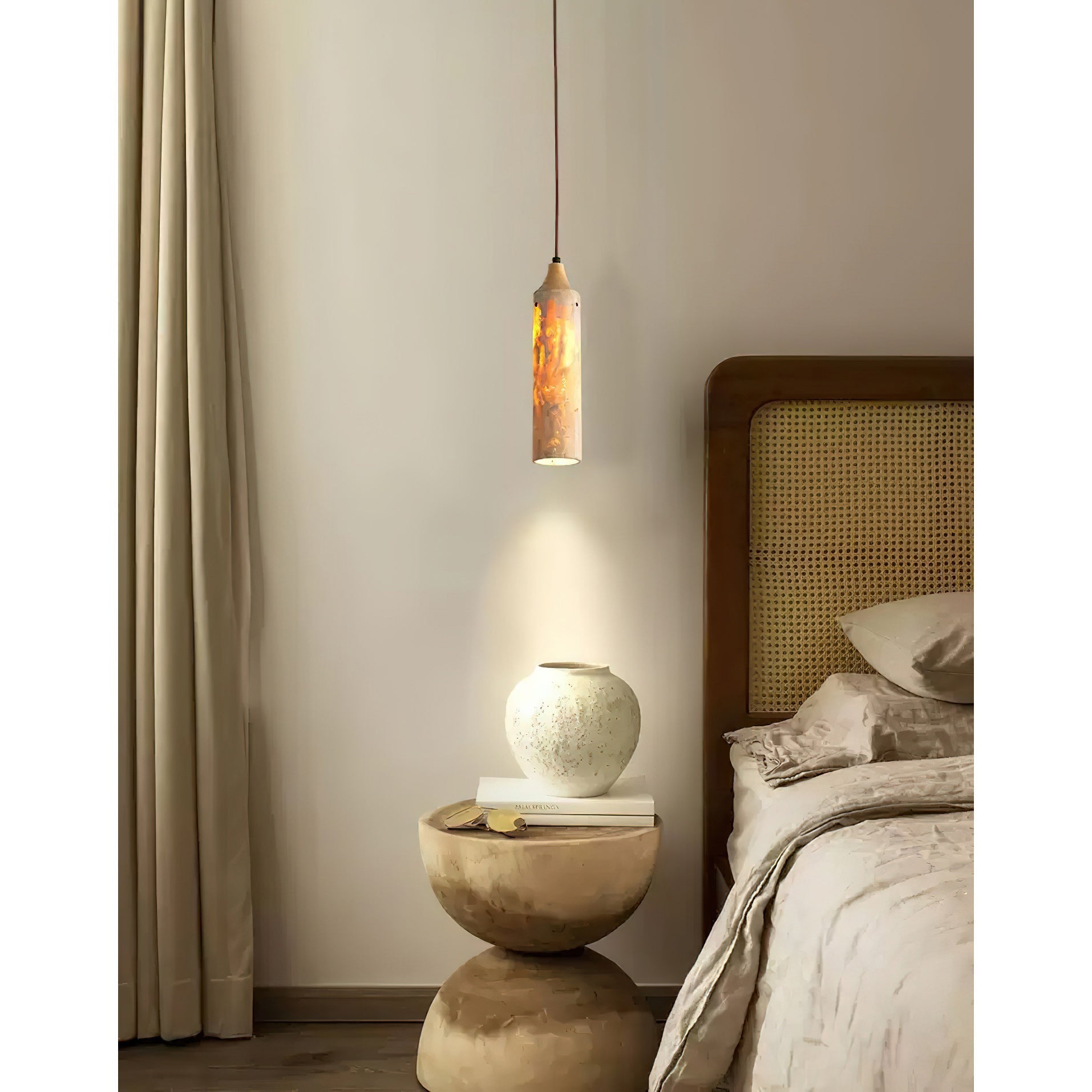 Nocni Natural Travertine Pendant Lamp