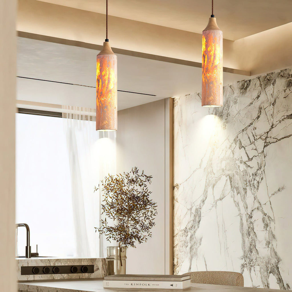 Nocni Natural Travertine Pendant Lamp