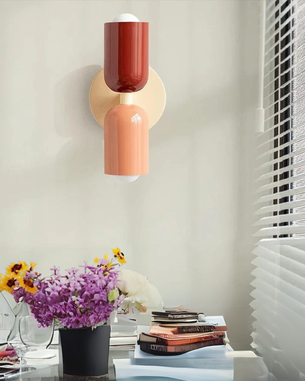 NoctéaGlow: Design Wall Light in Two-Tone Look with Integrated LED & Ambient Light – for Hallway & Living Area