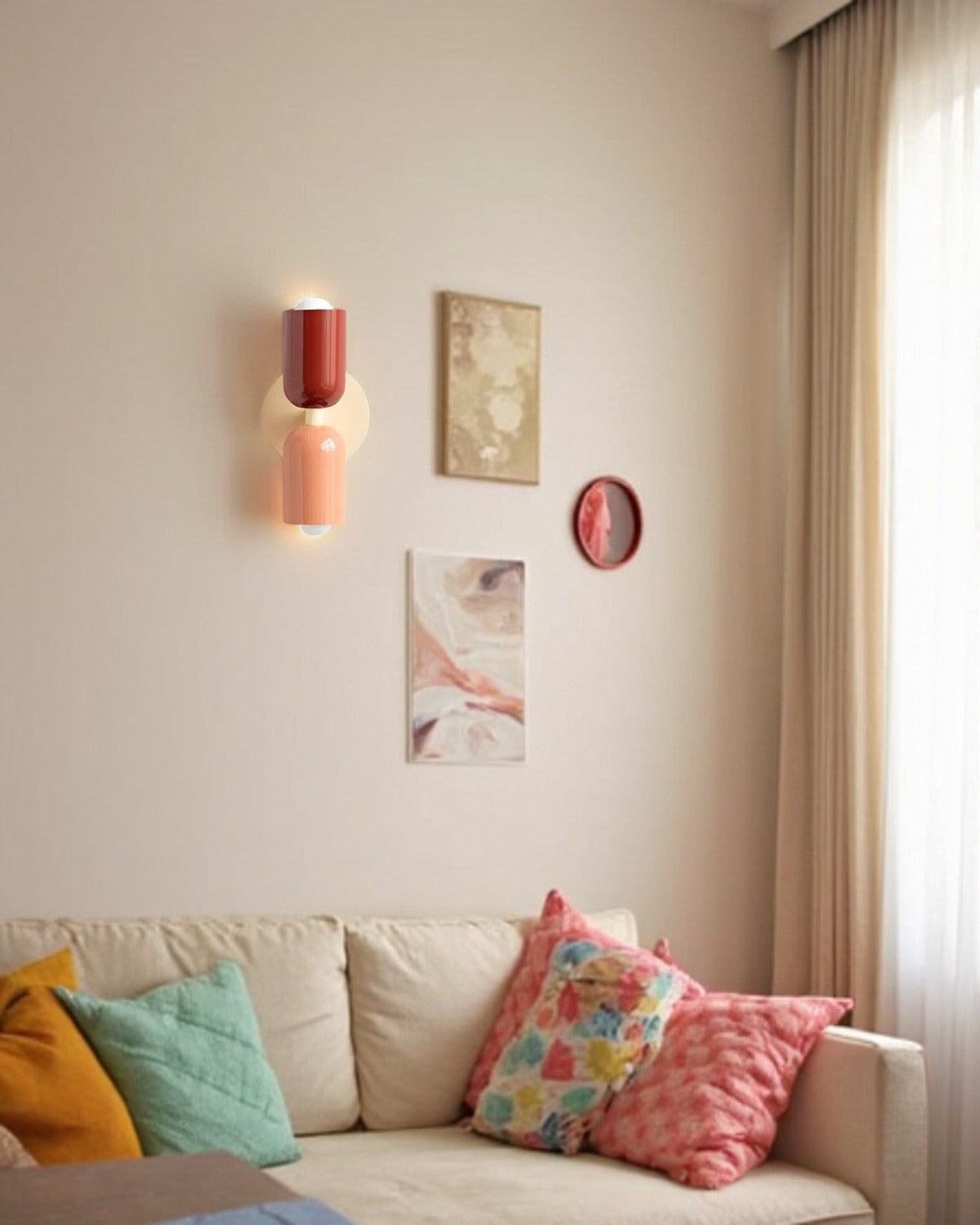NoctéaGlow: Design Wall Light in Two-Tone Look with Integrated LED & Ambient Light – for Hallway & Living Area