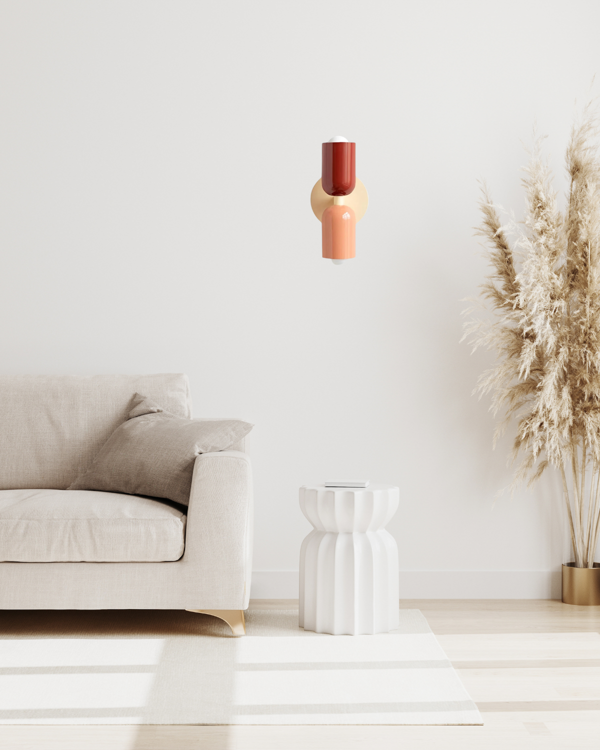 NoctéaGlow: Design Wall Light in Two-Tone Look with Integrated LED & Ambient Light – for Hallway & Living Area