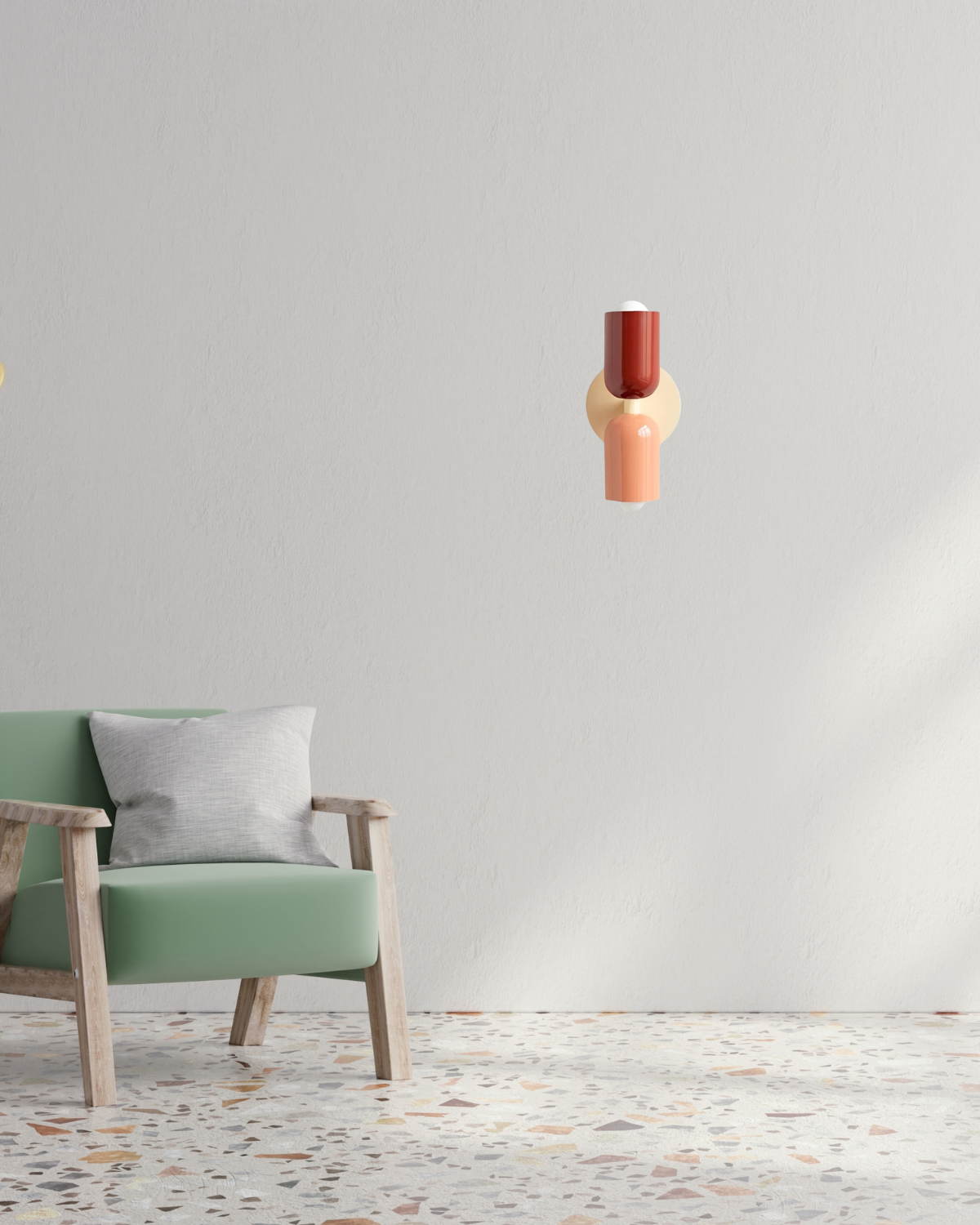 NoctéaGlow: Design Wall Light in Two-Tone Look with Integrated LED & Ambient Light – for Hallway & Living Area