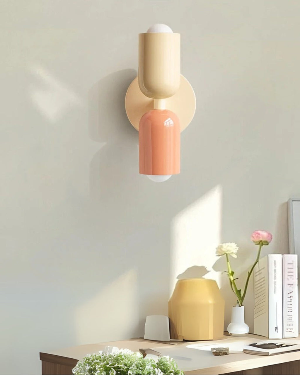 NoctéaGlow: Design Wall Light in Two-Tone Look with Integrated LED & Ambient Light – for Hallway & Living Area