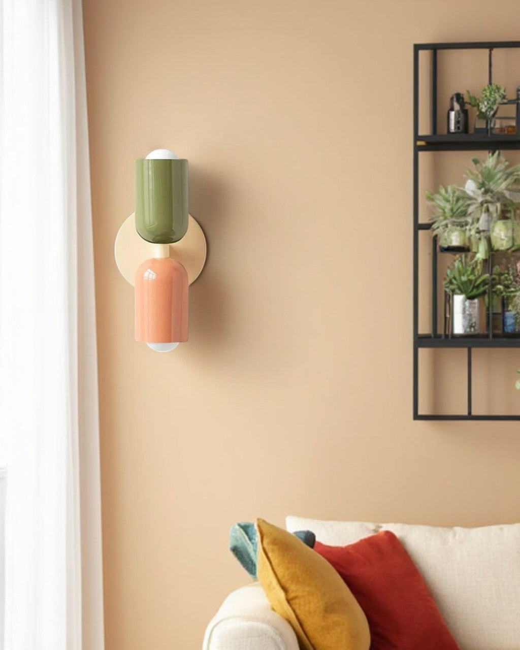 NoctéaGlow: Design Wall Light in Two-Tone Look with Integrated LED & Ambient Light – for Hallway & Living Area