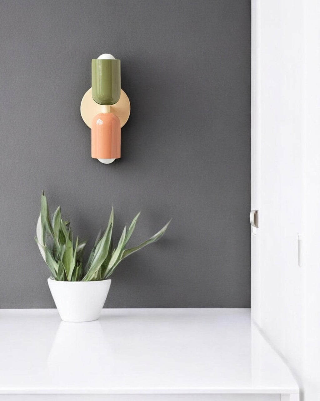 NoctéaGlow: Design Wall Light in Two-Tone Look with Integrated LED & Ambient Light – for Hallway & Living Area