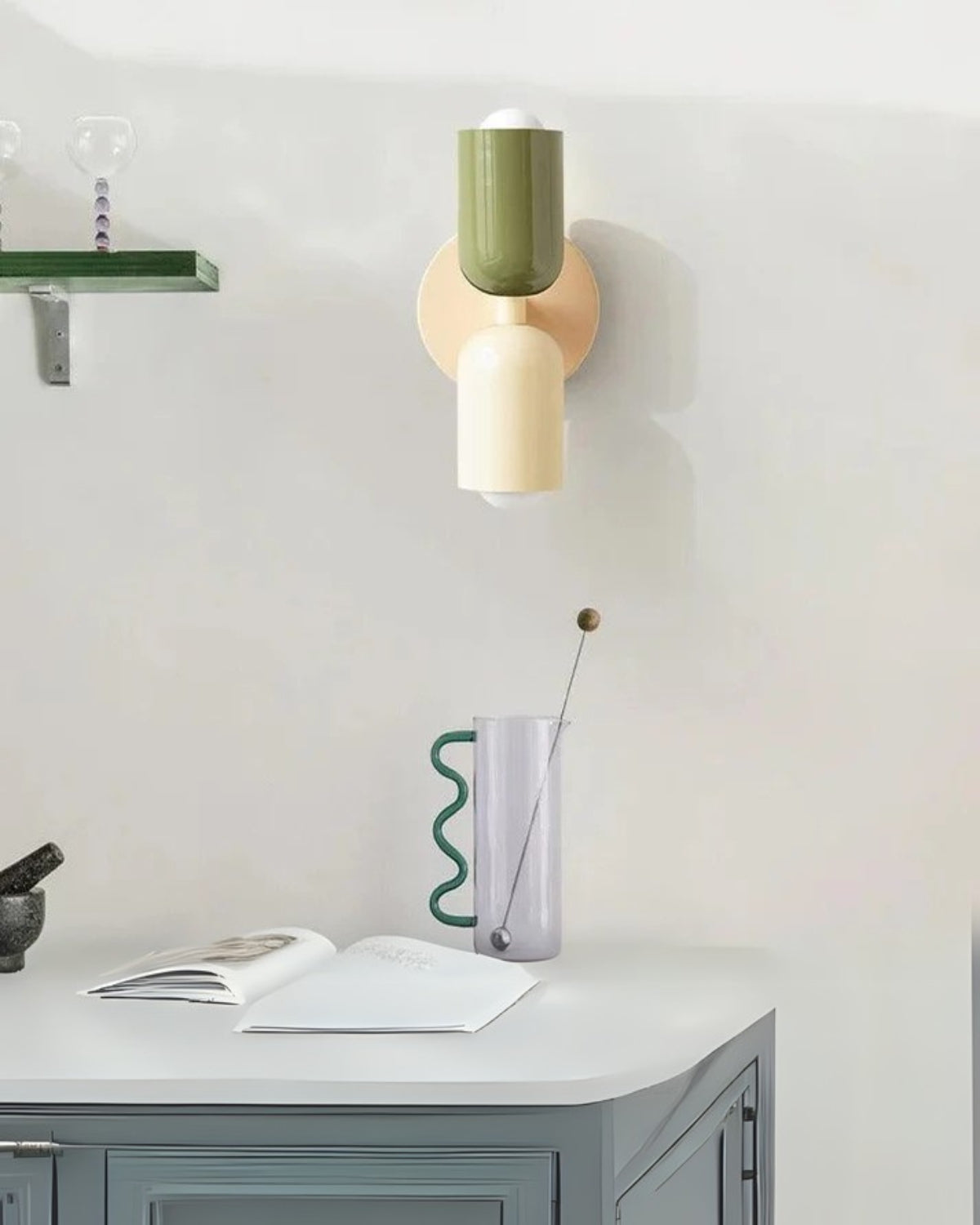 NoctéaGlow: Design Wall Light in Two-Tone Look with Integrated LED & Ambient Light – for Hallway & Living Area