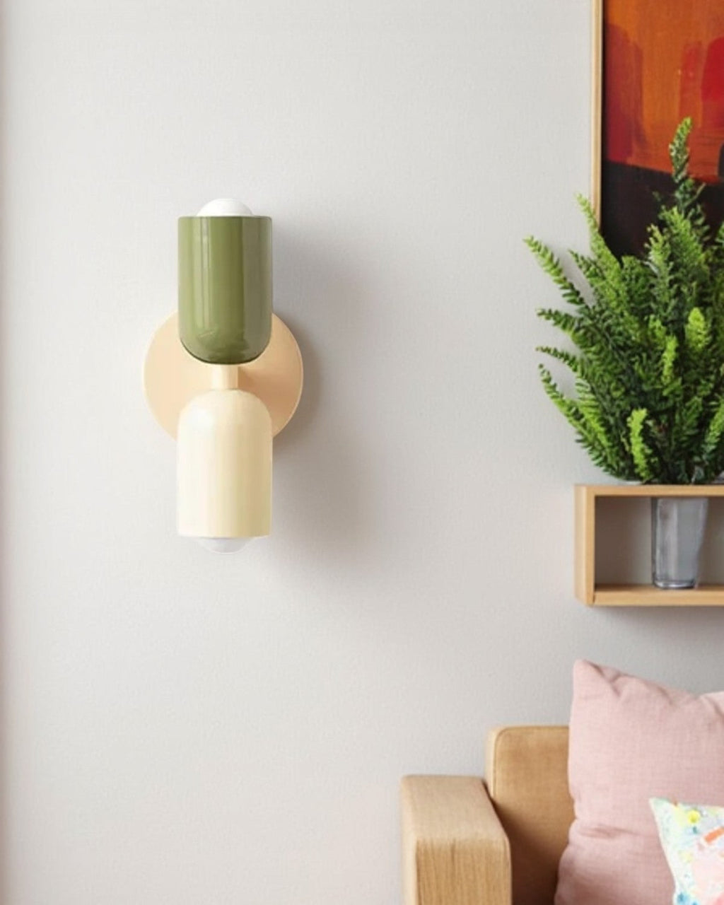 NoctéaGlow: Design Wall Light in Two-Tone Look with Integrated LED & Ambient Light – for Hallway & Living Area