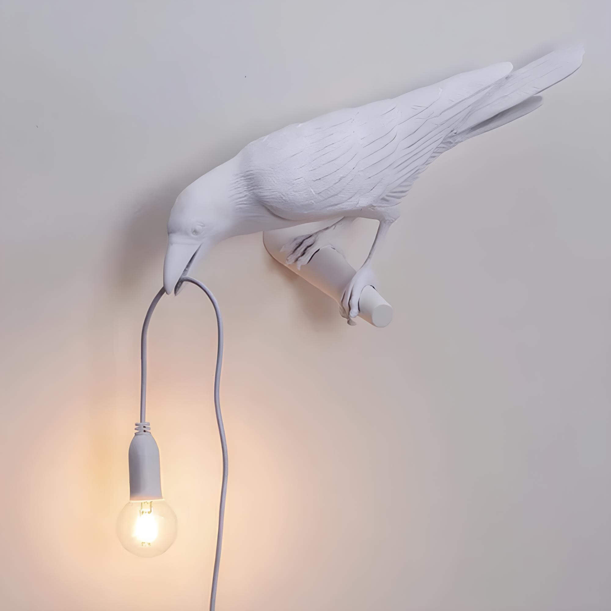 NoirAvi: Crow-Shaped LED Wall Lamp – Decorative Light Object for Living Room & Bedroom