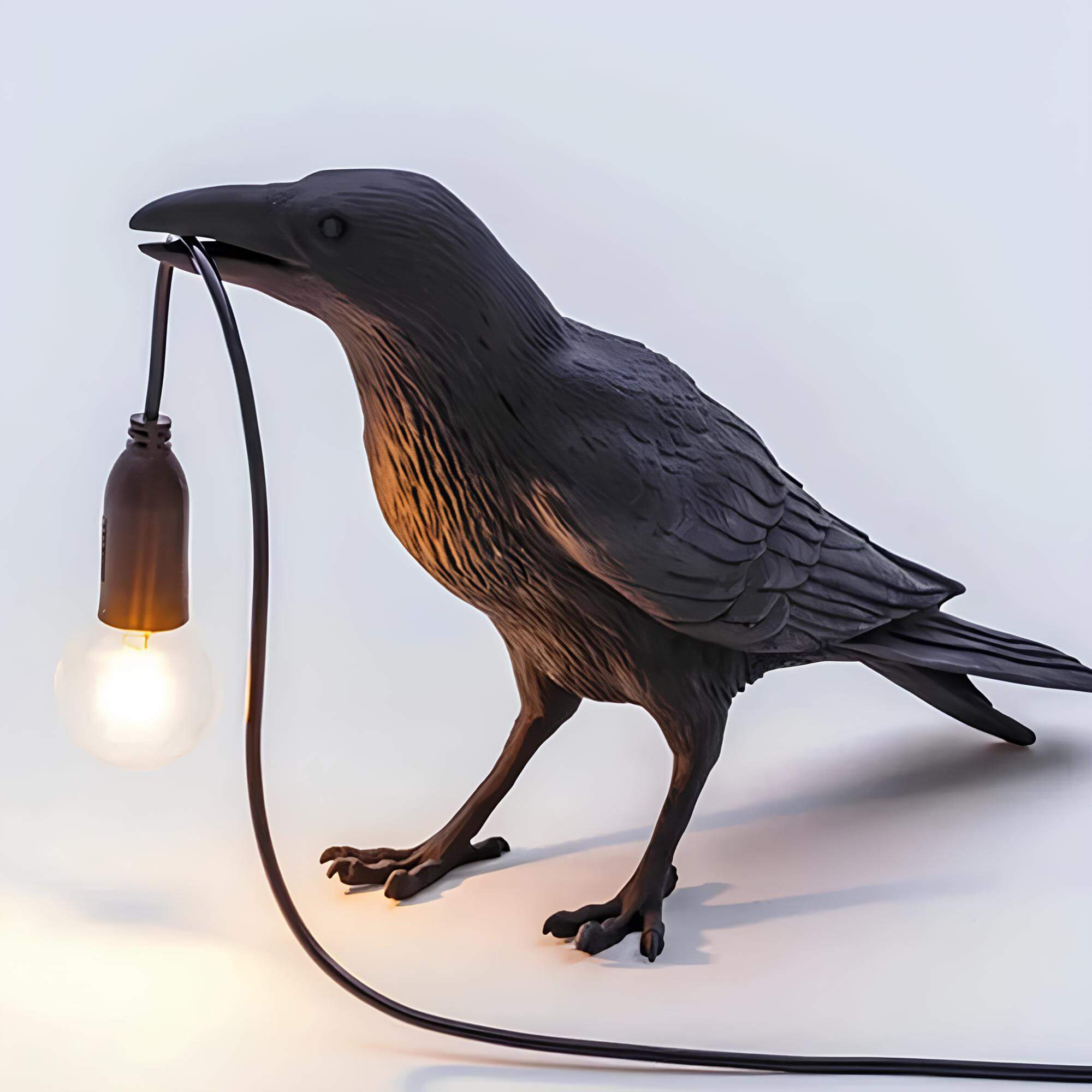 NoirAvi: Crow-Shaped LED Wall Lamp – Decorative Light Object for Living Room & Bedroom