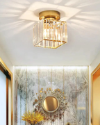 NoireLuxe: Modern ceiling light in black with faceted glass shade & warm white light – for dining room & hallway