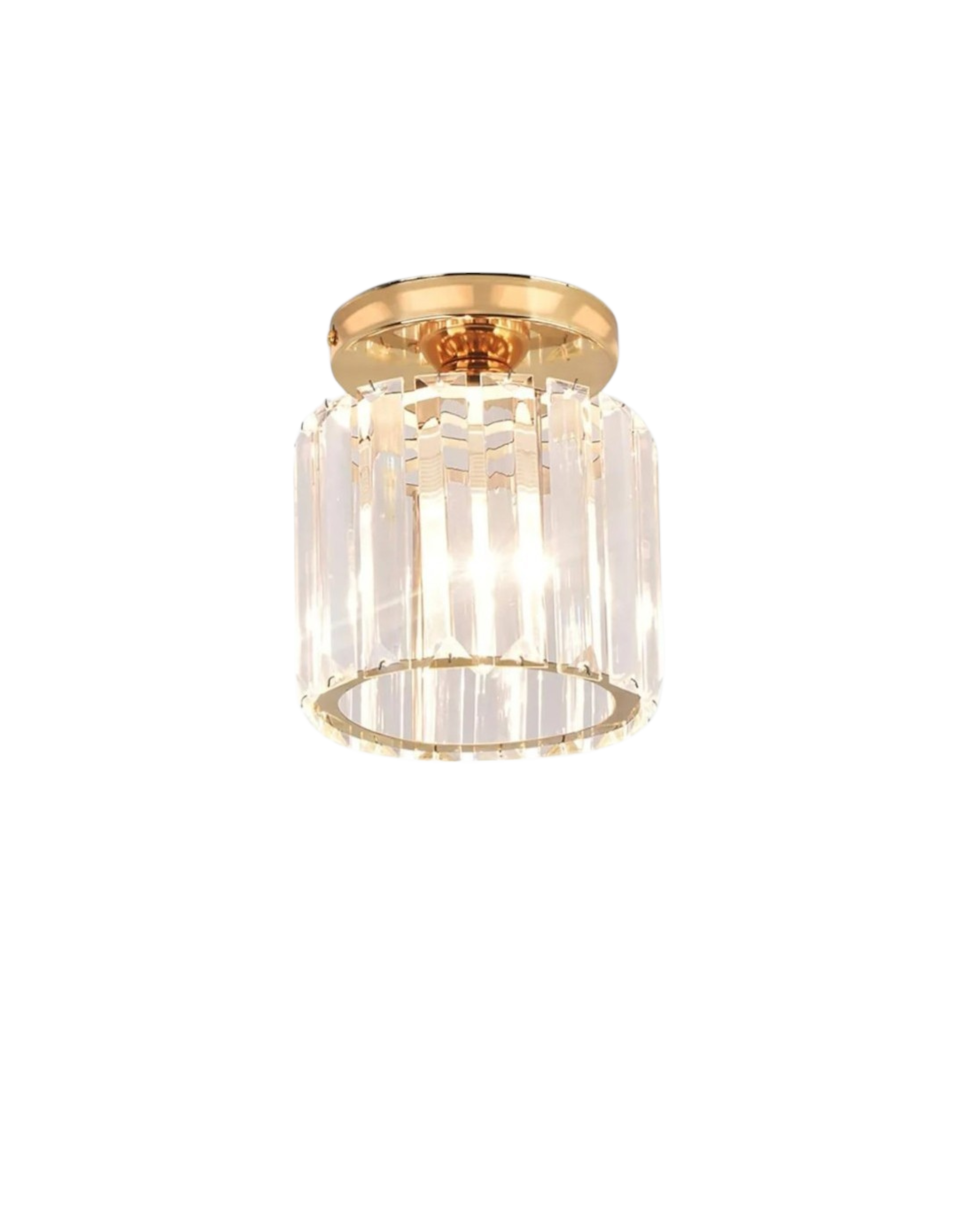 NoireLuxe: Modern ceiling light in black with faceted glass shade & warm white light – for dining room & hallway