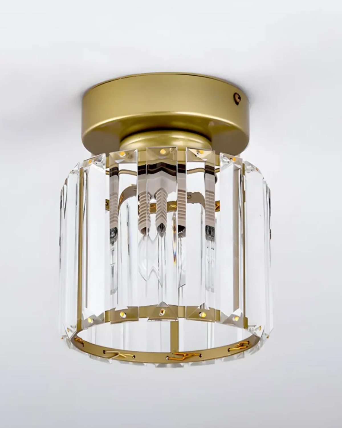 NoireLuxe: Modern ceiling light in black with faceted glass shade & warm white light – for dining room & hallway