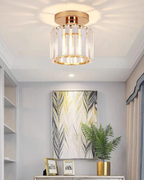 NoireLuxe: Modern ceiling light in black with faceted glass shade & warm white light – for dining room & hallway