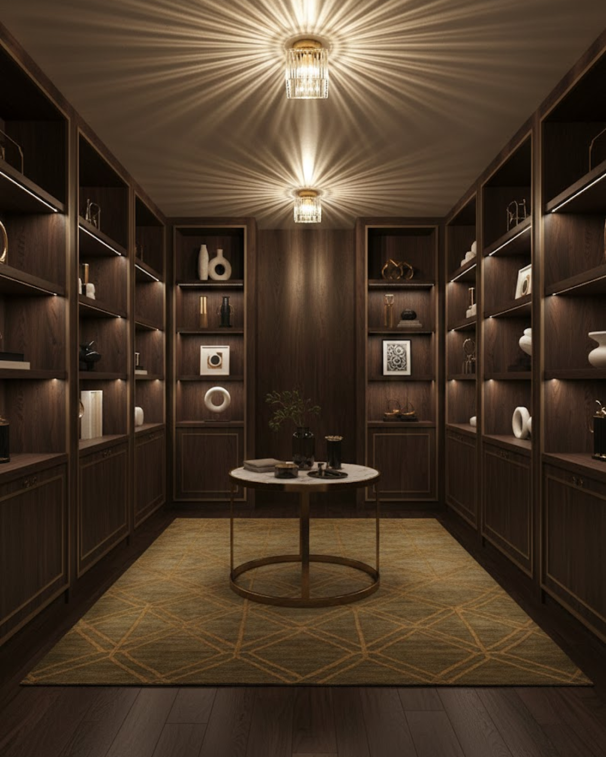NoireLuxe: Modern ceiling light in black with faceted glass shade & warm white light – for dining room & hallway