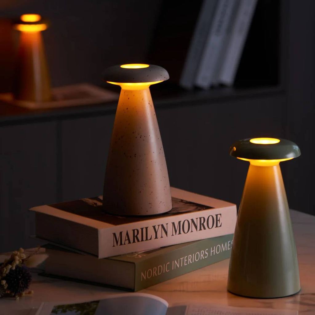 Nokava – Rechargeable Mushroom Table Lamp with Contemporary Design
