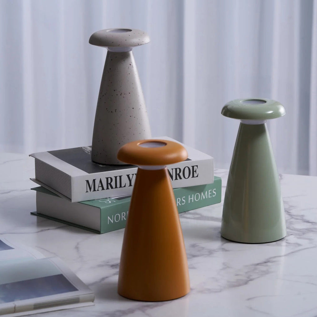 Noko Cordless Ceramic Mushroom Table Lamp
