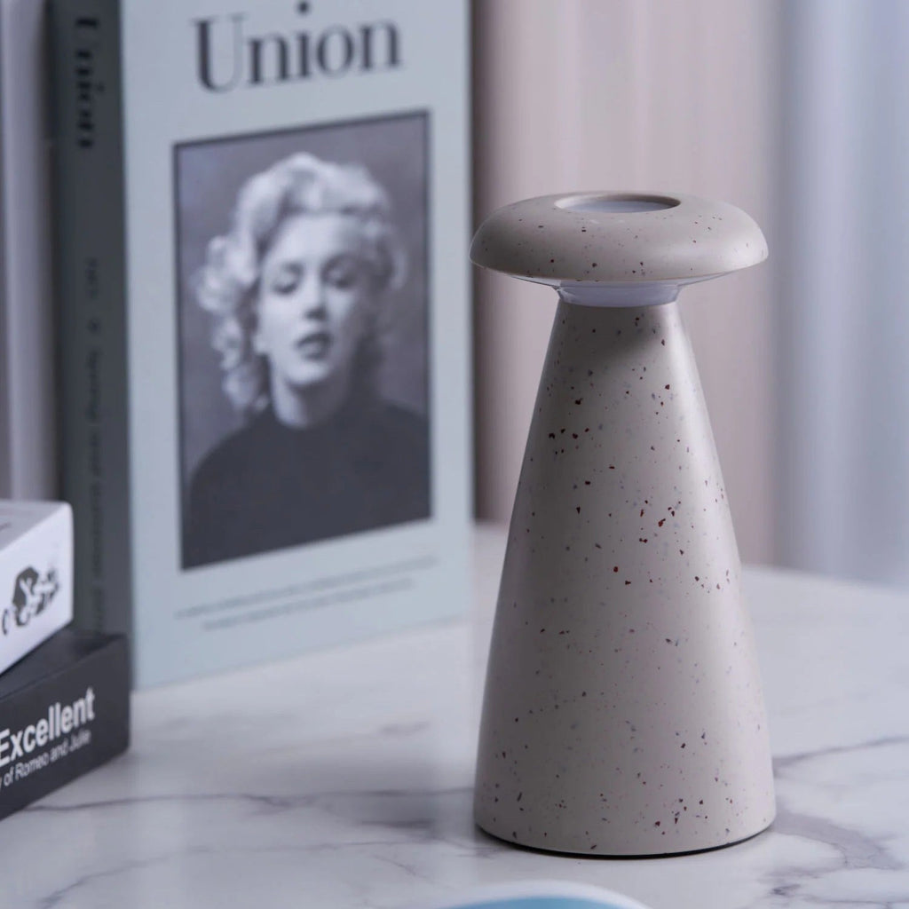 Noko Cordless Ceramic Mushroom Table Lamp