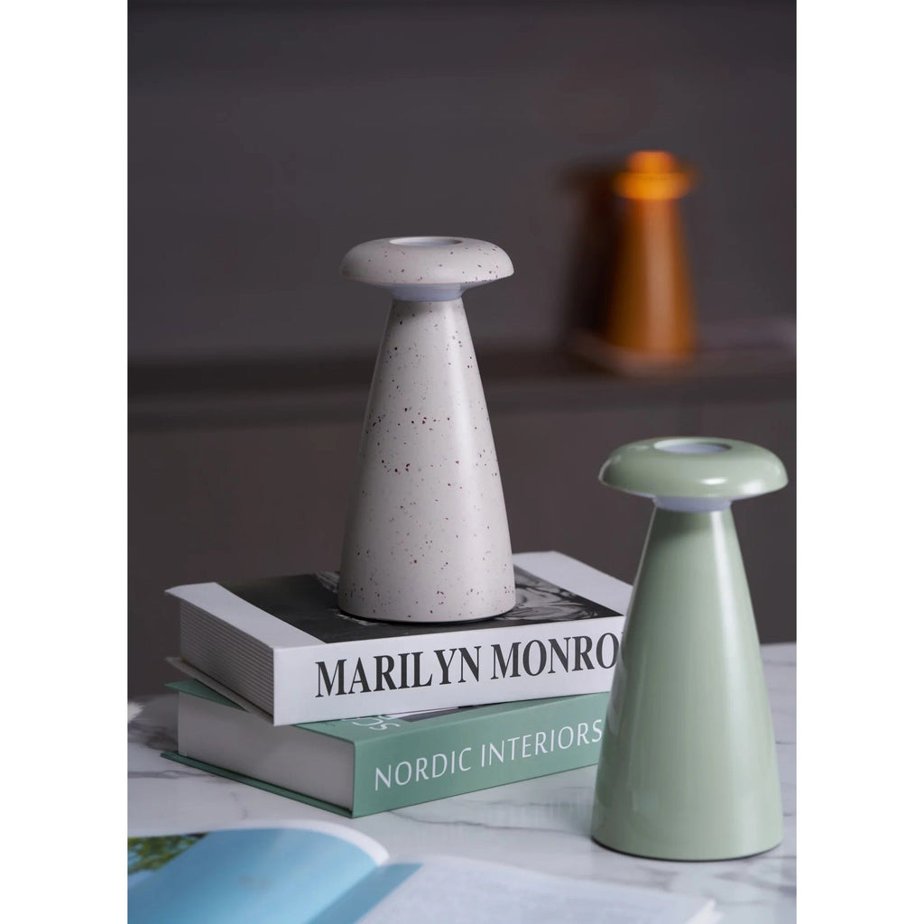 Noko Cordless Ceramic Mushroom Table Lamp