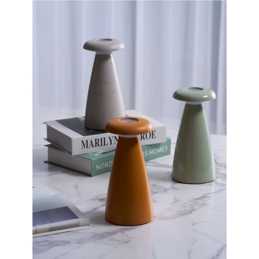 Noko Cordless Ceramic Mushroom Table Lamp