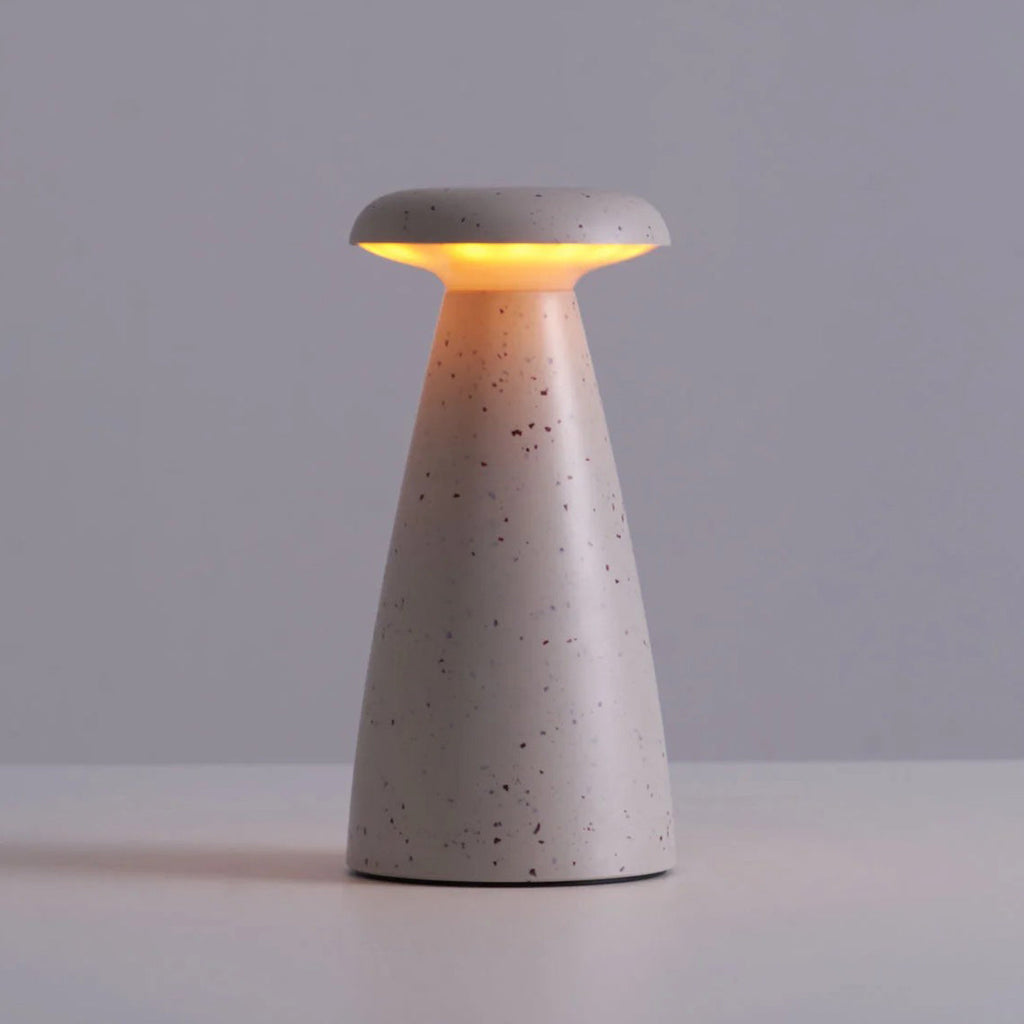 Noko Cordless Ceramic Mushroom Table Lamp