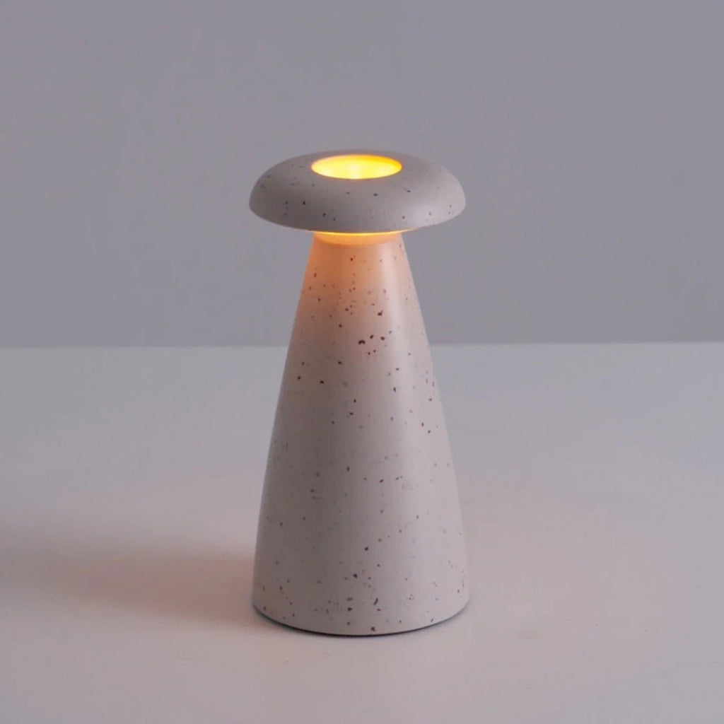 Noko Cordless Ceramic Mushroom Table Lamp