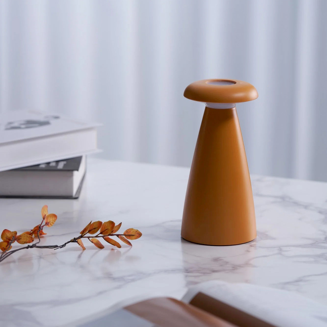 Noko Cordless Ceramic Mushroom Table Lamp