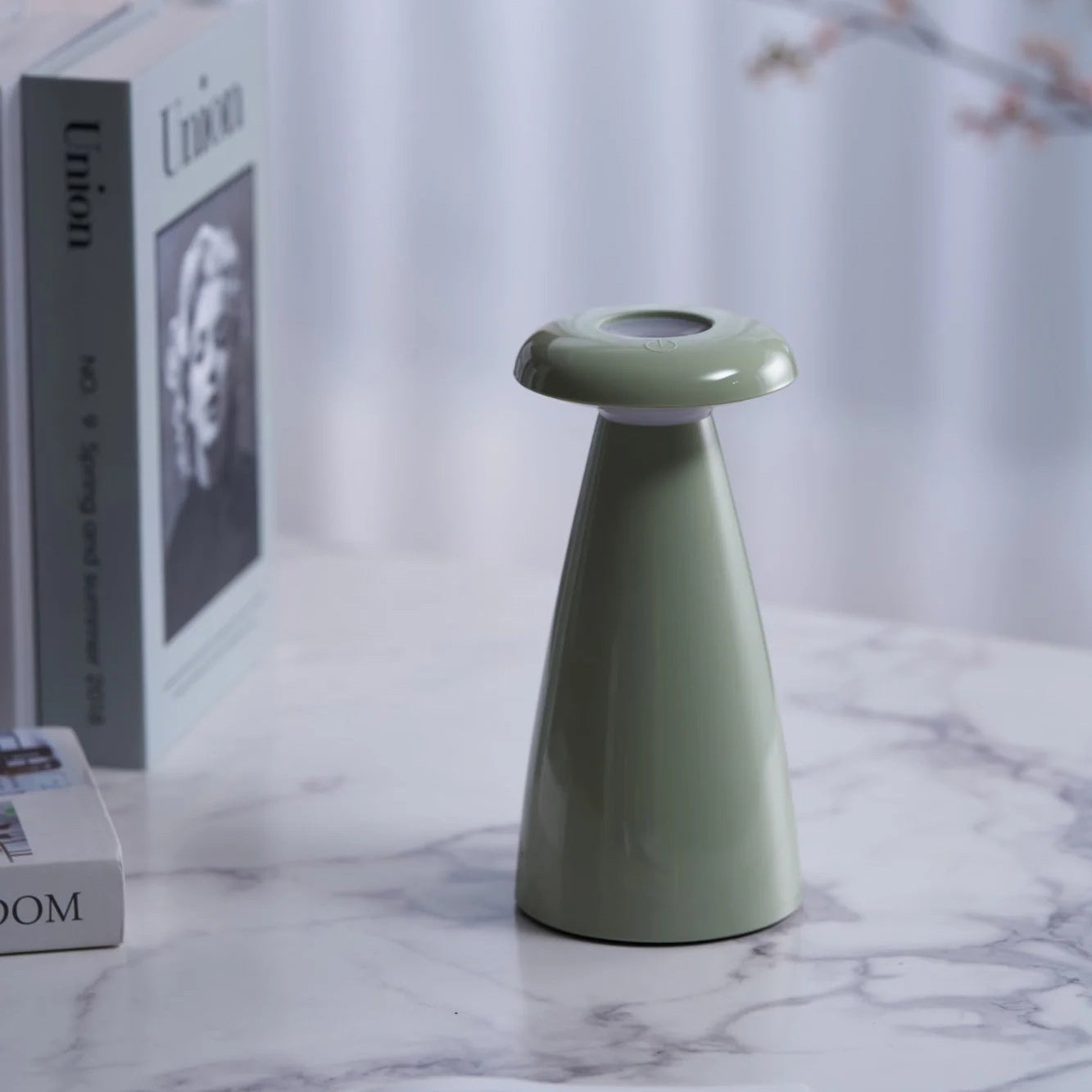 Noko Cordless Ceramic Mushroom Table Lamp