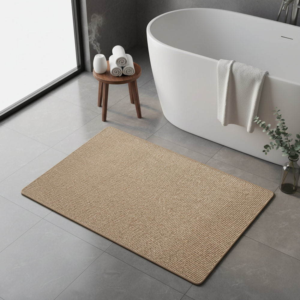 Bath Mat Microfiber Non Slip Rubber Backing Washable
