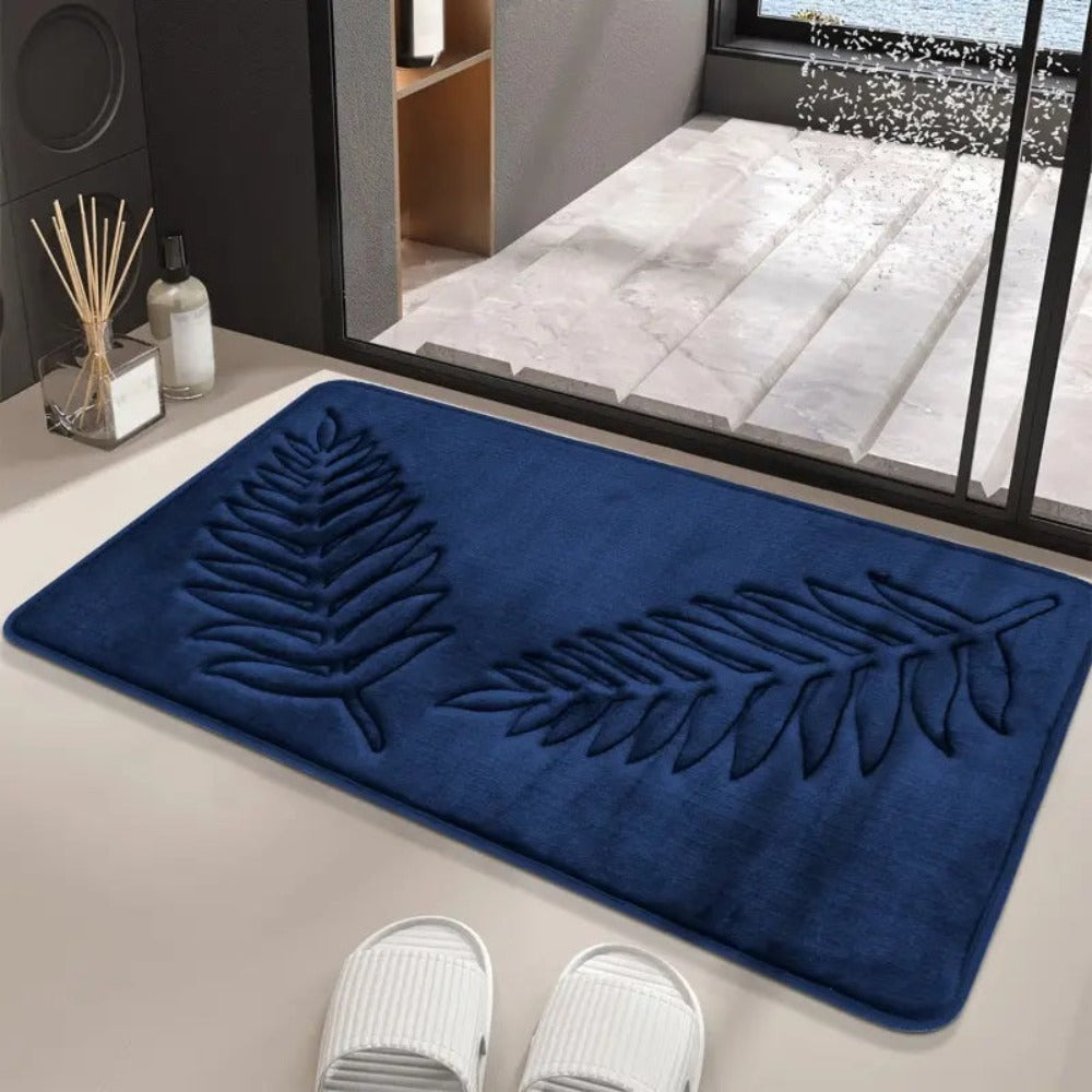 Bath Mat Set Memory Foam Velvet Non Slip 50.8x78.7 cm U Contour