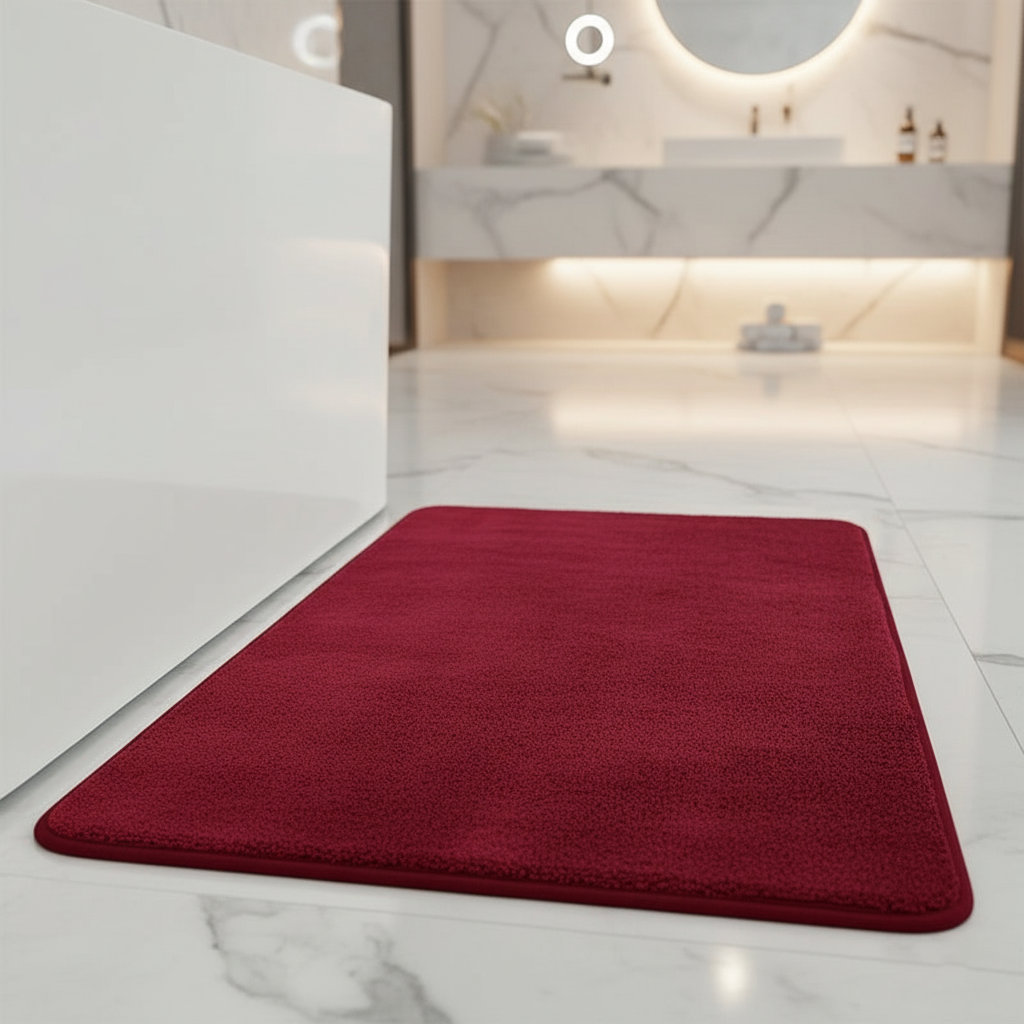 Non-Slip Bath Mat – Coral Fleece Surface, Soft and Absorbent Floor Rug