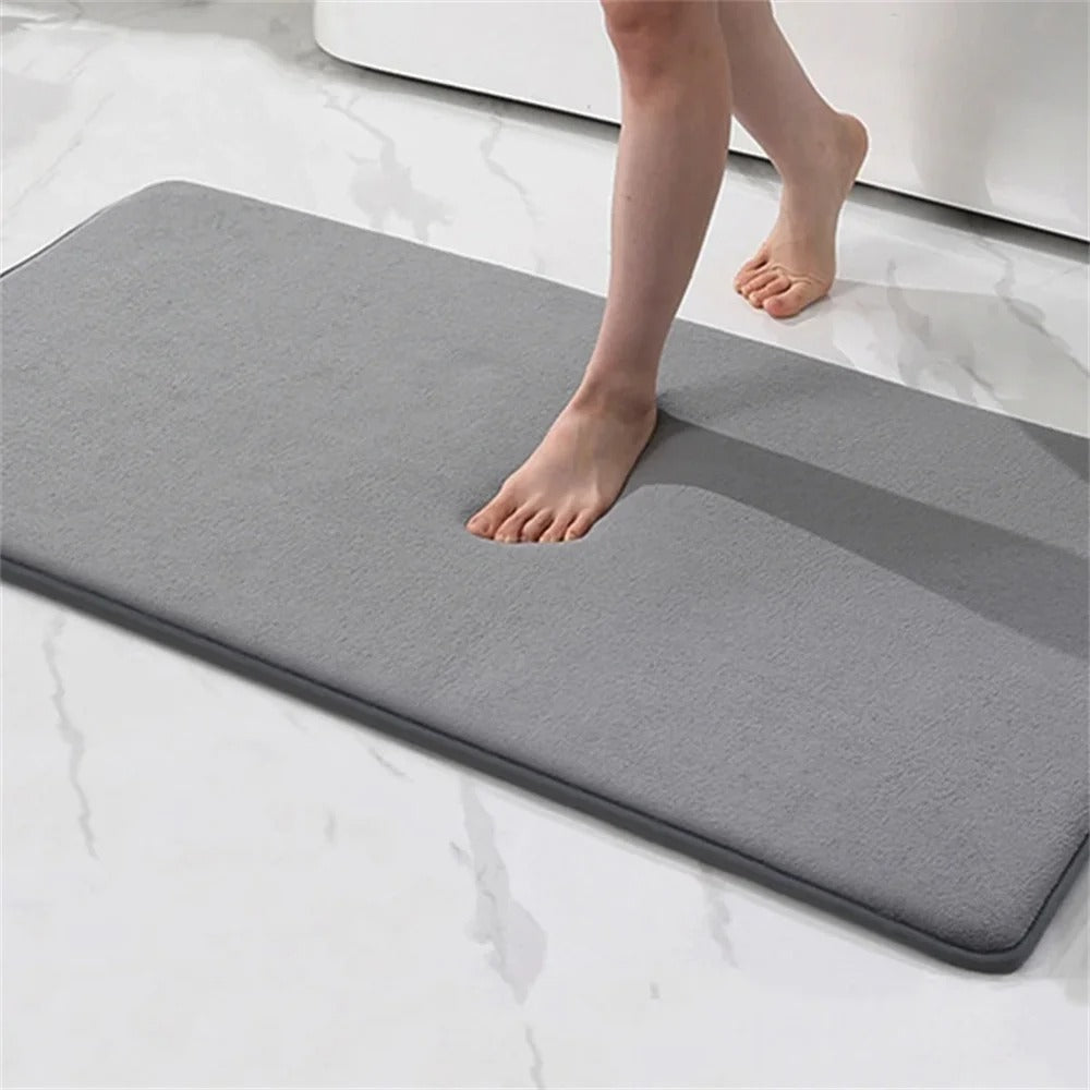Bath Mat Microfiber Memory Foam PVC Non Slip Multiple Sizes