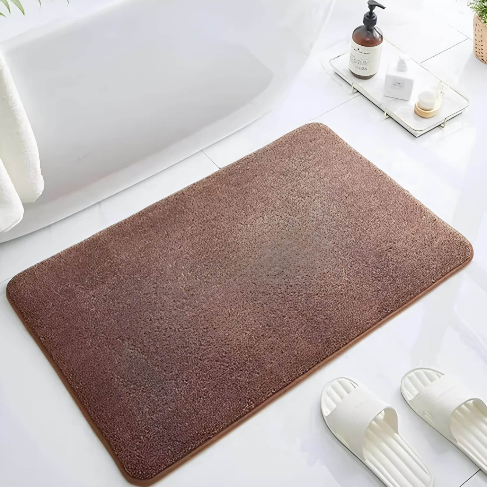 Bath Mat Microfiber Memory Foam PVC Non Slip Multiple Sizes