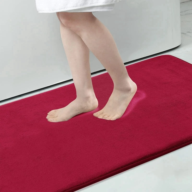 Bath Mat Microfiber Memory Foam PVC Non Slip Multiple Sizes