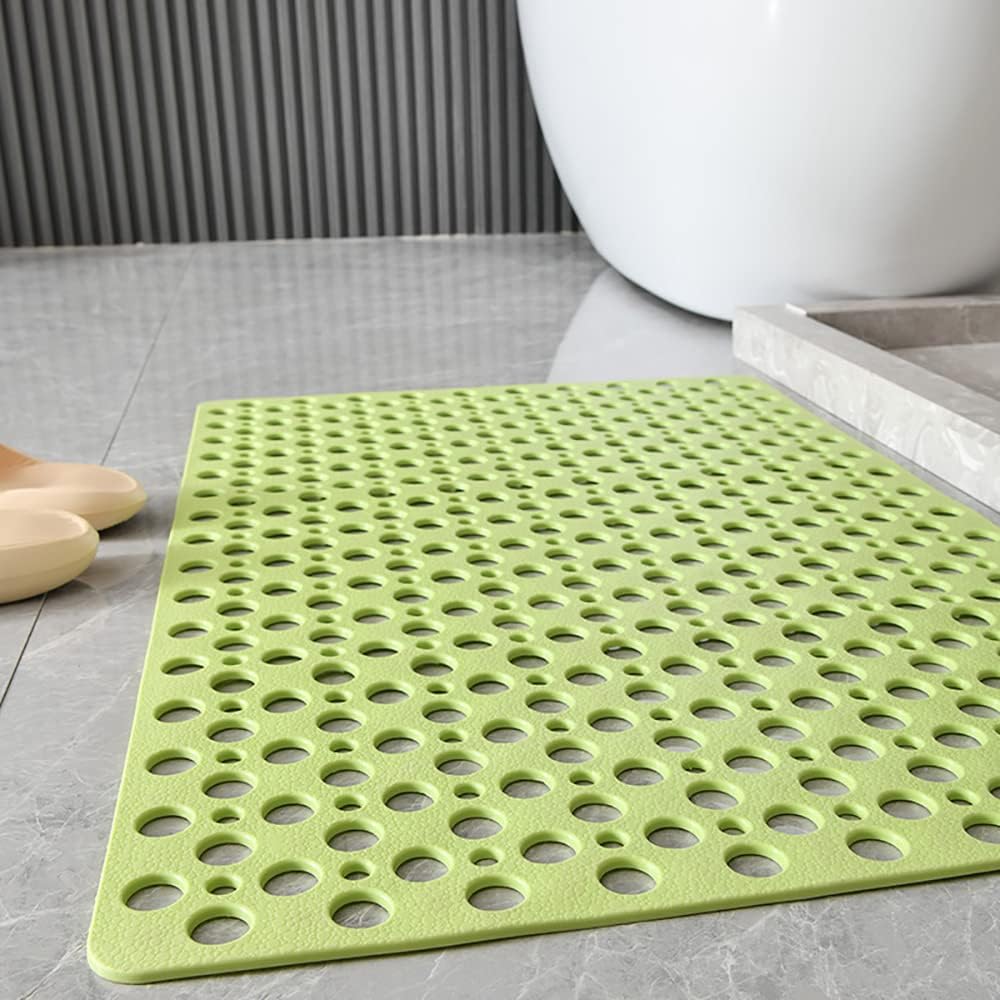 Non-Slip Shower Mat with 100 Suction Cups and 250 Drain Holes – Quick-Dry Bath Mat for Bathroom Safety