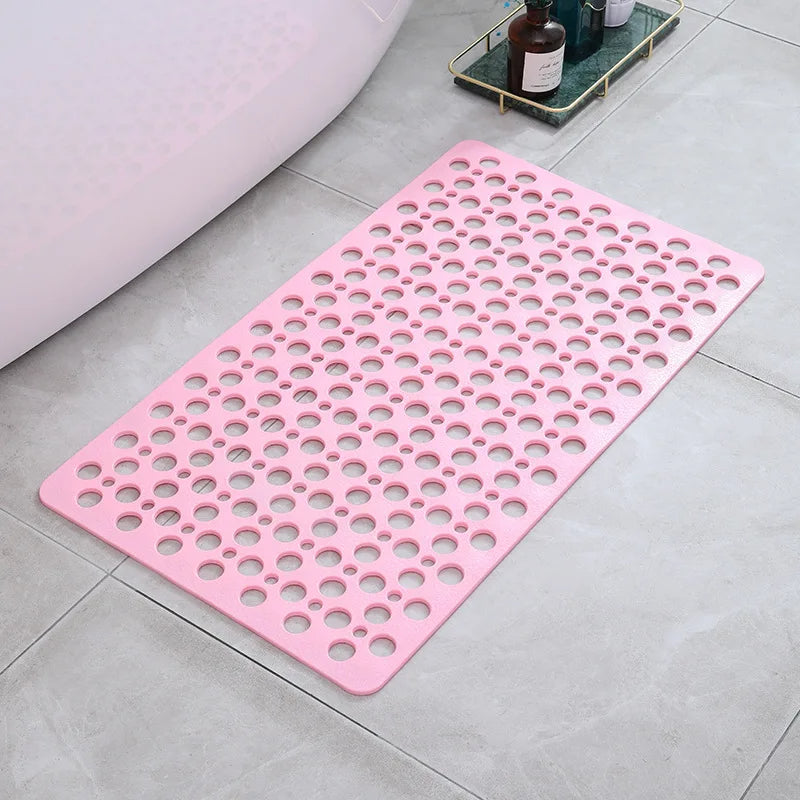 Non-Slip Shower Mat with 100 Suction Cups and 250 Drain Holes – Quick-Dry Bath Mat for Bathroom Safety