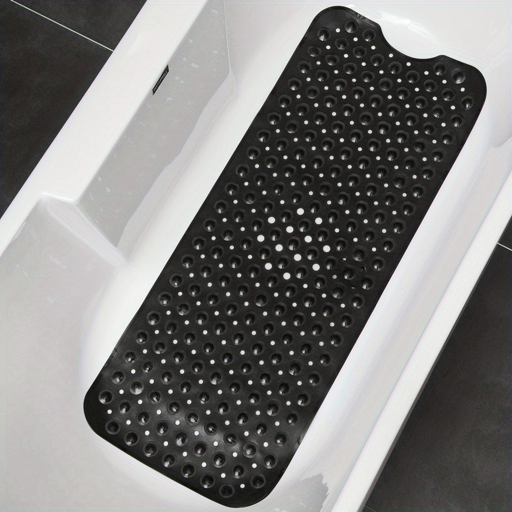 Bath Mat PVC Non Slip Suction Cup Machine Washable, Enhanced Safety