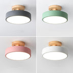 NordAcorn: Wooden Ceiling Light in Scandinavian Style – Modern LED Surface-Mounted Lamp for Hallway & Bedroom