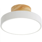 NordAcorn: Wooden Ceiling Light in Scandinavian Style – Modern LED Surface-Mounted Lamp for Hallway & Bedroom
