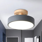 NordAcorn: Wooden Ceiling Light in Scandinavian Style – Modern LED Surface-Mounted Lamp for Hallway & Bedroom