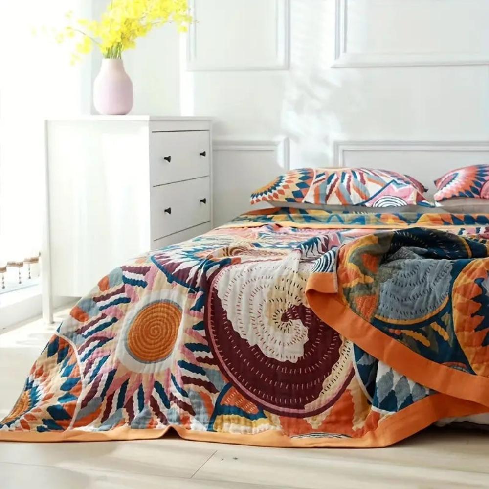 NordCotton: Breathable Cotton Throw Blanket – Soft Blanket for Living Room & Bedroom