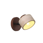 NordCyl: Minimalistic LED Wall Light in Warm White Made of Travertine Stone & Wood – Decorative for Hallways & Living Spaces
