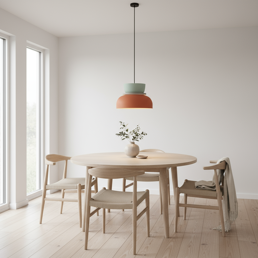 NordLuna: Modern Pastel Pendant Light – Scandinavian Design for Living & Dining Rooms