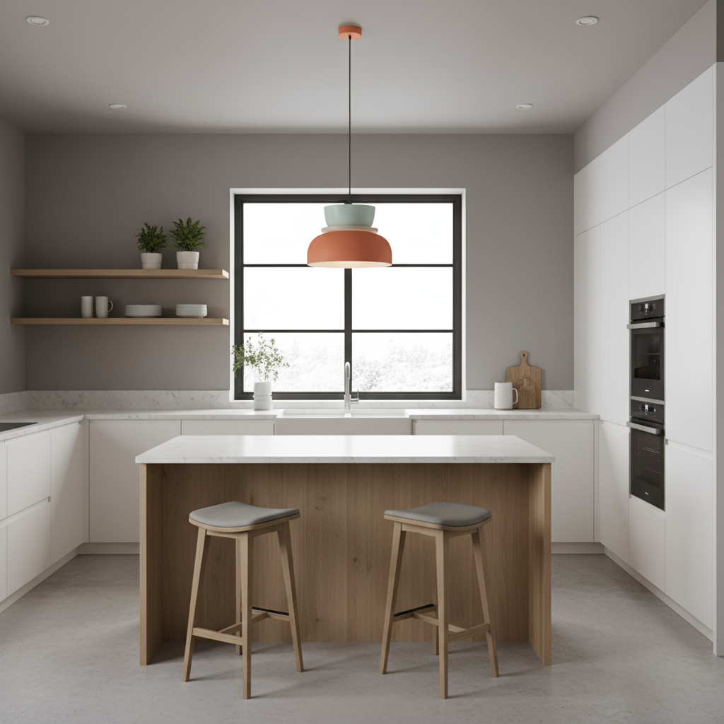 NordLuna: Modern Pastel Pendant Light – Scandinavian Design for Living & Dining Rooms