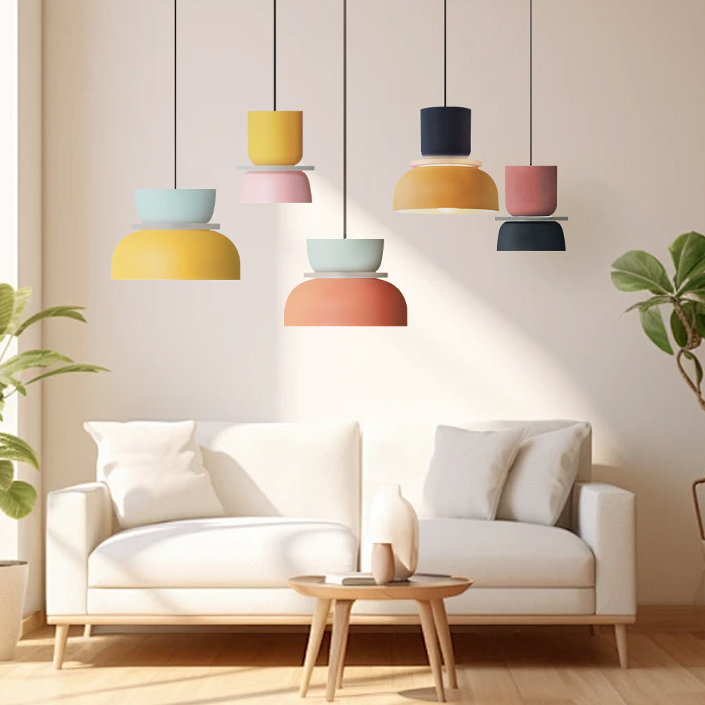 NordLuna: Modern Pastel Pendant Light – Scandinavian Design for Living & Dining Rooms